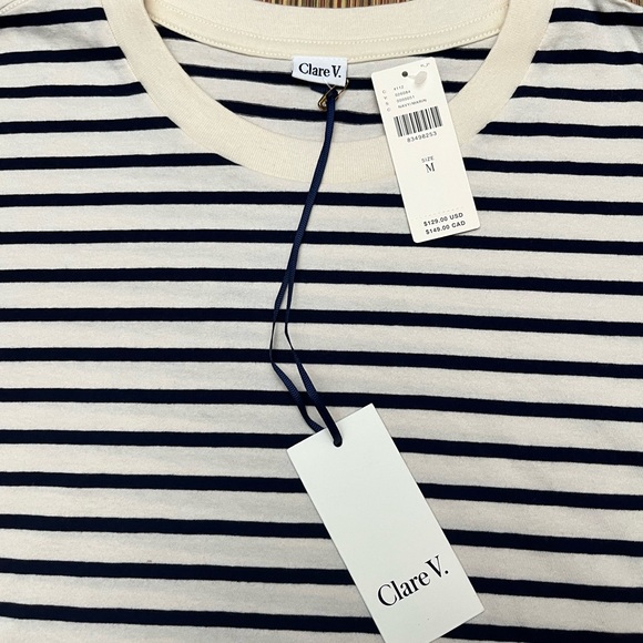 Clare V. Puff-Sleeve Drop Shoulder Tee - NWT - Picture 6 of 7